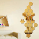 12 Pieces Removable Acrylic Mirror Setting Wall Sticker Decal