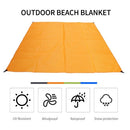 Outdoor Beach Blanket Waterproof Beach Mat Lightweight Sand Resistant Picnic Blanket with Storage Bag for Hiking Camping Patio Garden Backyard Activities