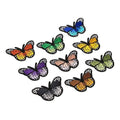 9 Pieces Butterfly Iron on Patches Different Colors Embroidery Applique Patches for Arts Crafts DIY Decor, Jeans, Kid's Clothing, Bag,Caps,Arts Craft Sew Making