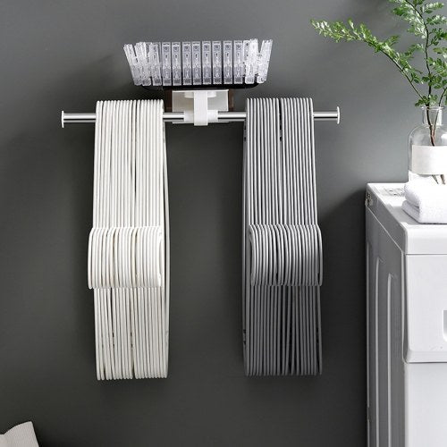 Clothes Bar Pipe Wall Mounted Clothing Rack