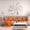 24 Pieces Removable Acrylic Mirror Wall Sticker Decal for Living Room Bedroom Home DIY Wall Decor Decoration Silver