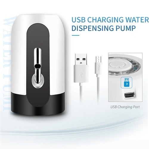 Water Bottle Dispenser Pump 5 Gallon Bottle Automatic Electric Drinking Water Jug Pump Waterproof USB Charging Water Dispensing Pump for Home Office Kitchen Camping Outdoor