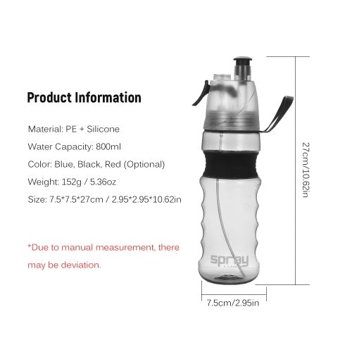 800ML Sports Water Bottle