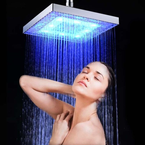 LED Rainfall Shower Head for Bathroom