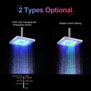 LED Rainfall Shower Head for Bathroom