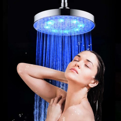 LED Rainfall Shower Head 8inch Round Shower Head