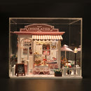 Dollhouse Miniature DIY Mini House Kit with Led Lights and Furniture for Gift Set