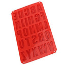 Red Silicone Letter Alphabet Pudding Bakeware Mould