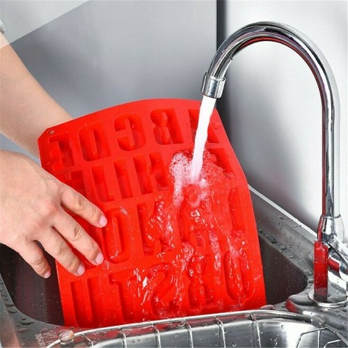 Red Silicone Letter Alphabet Pudding Bakeware Mould