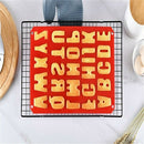 Red Silicone Letter Alphabet Pudding Bakeware Mould