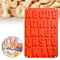 Red Silicone Letter Alphabet Pudding Bakeware Mould