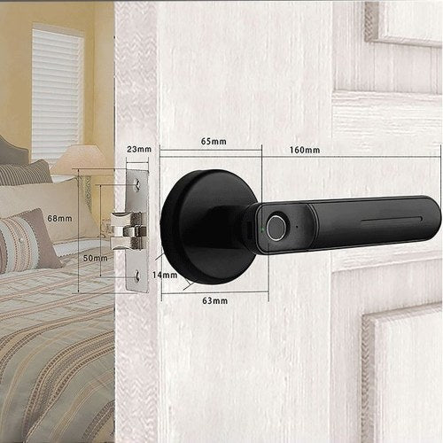 Intelligent Fingerprint Lock Electric Fingerprint Lock for Home Door 200 Users Fingerprint Lock with Key