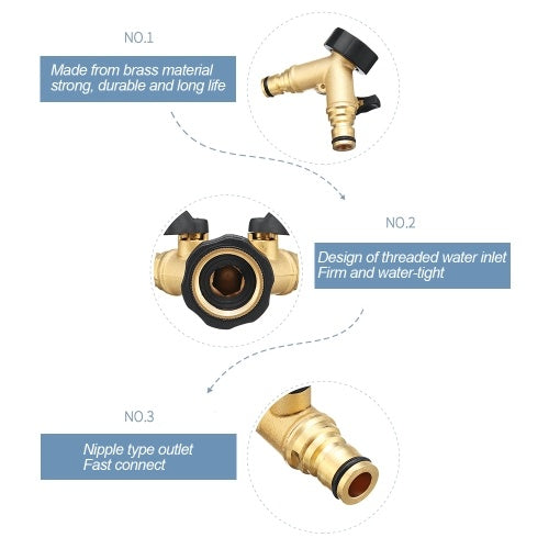 2 Way Y Shape Hose Splitter