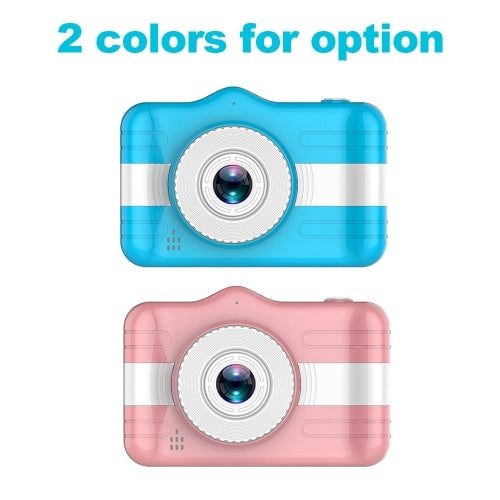 X600 3.5inch Kids Digital Camera Full HD 1080P Mini Children Camera，Cartoon Kids Toy Camera，Built-in 400mAh Battery Support 32GB Memory Card，Front & Rear Dual Cameras，Child Video Camcorder（Blue）