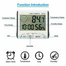 Minitype Digital Indoor Thermometer Hygrometer Clock DC102 LCD Screen