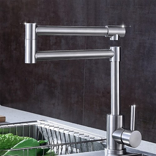 360 Degree Swivel Kitchen Faucets Foldable Single Handle Bathroom Sink Faucets