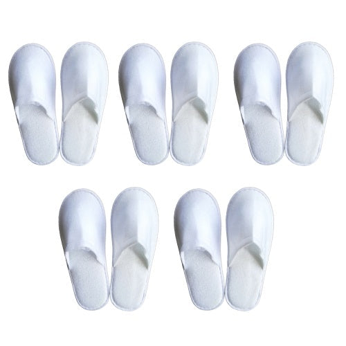 5-pair Free-size Disposable Slippers for Home Hotel Homestay Traveling