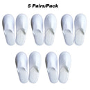 5-pair Free-size Disposable Slippers for Home Hotel Homestay Traveling