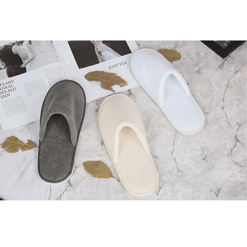 1-pair Free-size Disposable Slippers Hotel Unisex Guest Slippers