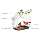 Bird Feeder House Window Bird Feed Box Parrot Food Feeder Outdoor Birdfeeders Acrylic Bird Feeding Device with 4 Suction Cups