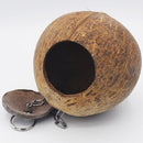 Coconut Bird Hut with Opening Coco Shell Bird House for Small to Medium Birds Nesting House for Cage Patio with Hanging Loop