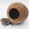 Coconut Bird Hut with Opening Coco Shell Bird House for Small to Medium Birds Nesting House for Cage Patio with Hanging Loop