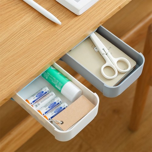 Desktop Drawer Plastic Pencil Case Paste Stationary Organizer Storage Box