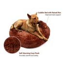 Comfortable Plush Round Pet Bed for Dogs Cats