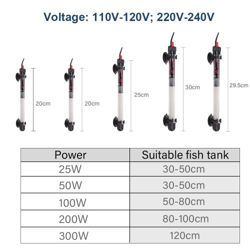 Aquarium Heater Submersible Auto Thermostat Heater Fish Tank Water Heater