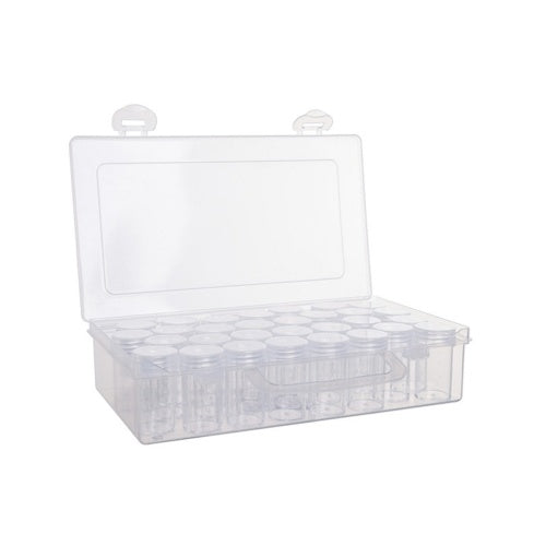 Clear Plastic Bead Storage Containers Set