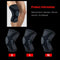 2PCS Knee Compression Sleeve Support Protective Breathable Non-slip Knee Brace with Patella Gel Pads Side Stabilizers for Running Volleyball Basketball Weightlifting Sports Workout