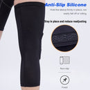 2PCS Knee Brace for Men & Women Protective Knee Compression Sleeve Support with Anti-Slip Silicone for Running Volleyball Basketball Weightlifting Sports Workout