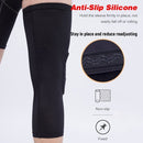 2PCS Knee Brace for Men & Women Protective Knee Compression Sleeve Support with Anti-Slip Silicone for Running Volleyball Basketball Weightlifting Sports Workout