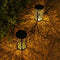 LED Solar Lights Hollow Garden Lights Hanging Lantern Leaf Tree Shape Projection LED Lamp