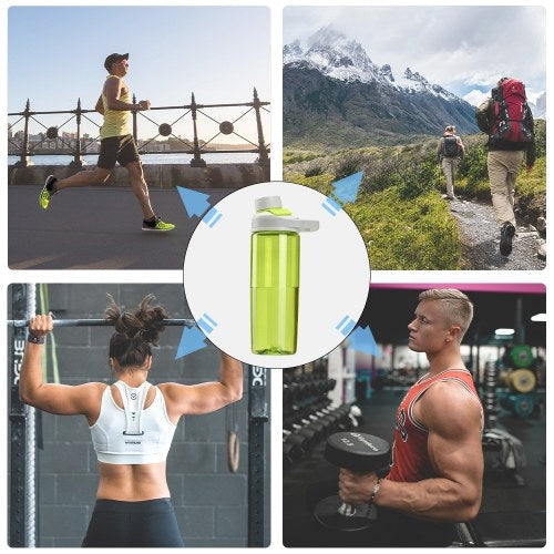 Sports Water Bottle with Magnetic Cap Free Tritan Non-Toxic Plastic Sports Water Cup 600ml Durable Leak Proof Water Bottle Sports Shaker Bottle Outdoor