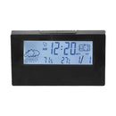 LED Display Digital Alarm Clock Battery Operated Smart Night Light Easy Operation Clock Bedroom Clock (Black)