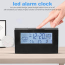 LED Display Digital Alarm Clock Battery Operated Smart Night Light Easy Operation Clock Bedroom Clock (Black)