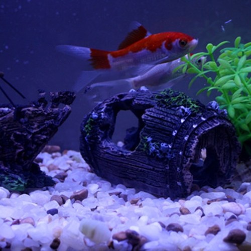 Resin Aquarium Ornament Barrel Aquarium Decorations