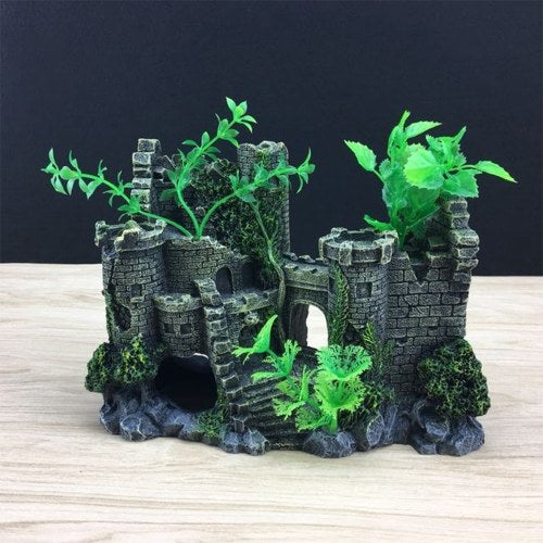 Aquarium Ancient Castle Decoration Resin Aquarium Ornament Castle