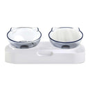 Pet Feeding Bowl 15º Tilted Design for Neck Protection Elevated Single or Double Bowls