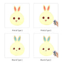 Colorful Night Light Cute Rabbit Shaped Night Light with Touch Sensor