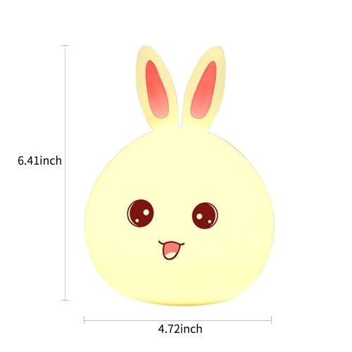 Colorful Night Light Cute Rabbit Shaped Night Light with Touch Sensor