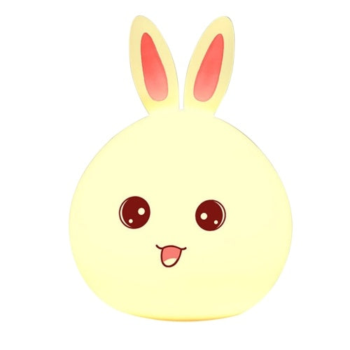 Colorful Night Light Cute Rabbit Shaped Night Light with Touch Sensor