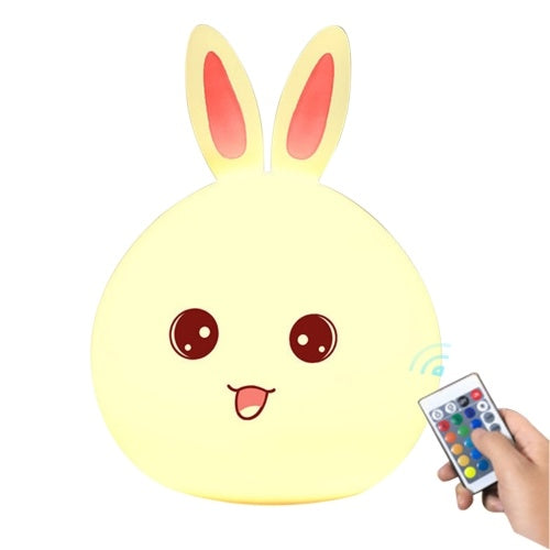 Colorful Night Light Cute Rabbit Shaped Night Light with Touch Sensor