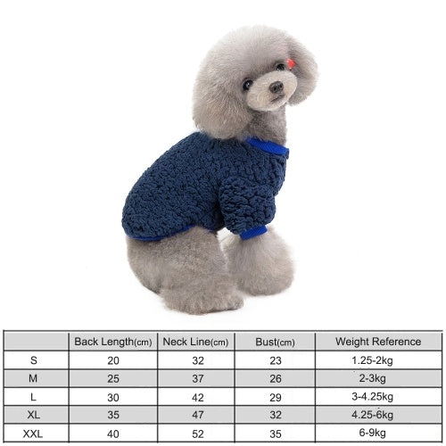 Pet Dog Clothes Knitwear Dog Sweater Soft Thickening Warm Pup Dogs Shirt