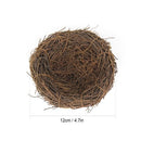 Bird Nest Crafts with 3 Bird Eggs Handmade Easter Rattan Bird House Home Decoration