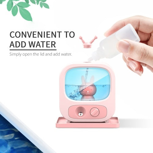 Colorful Mist Humidifier Diffuser Portable Cute Animals TV Shaped Night Light Quiet Humidifier