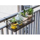 Flower Pot Stand Rack Deck Rail Flowerpot Railing Shelf