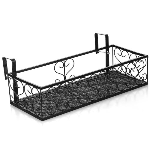 Flower Pot Stand Rack Deck Rail Flowerpot Railing Shelf