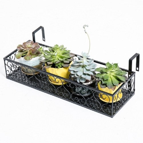 Flower Pot Stand Rack Deck Rail Flowerpot Railing Shelf